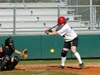 Sophomore Jessica Kee (4) takes a pitch during one of her at bats in Union's win over Cumberland. - Photo by Steven Aldridge