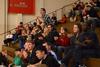 Students and faculty celebrate a goal during the game against Cumberland University on Union Nation Spirit Night.  - Photo by Jacob Moore