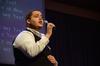 Cedric Townsend, freshman music major, performs with MOSAIC choir during chapel.  - Photo by Zac Calvert