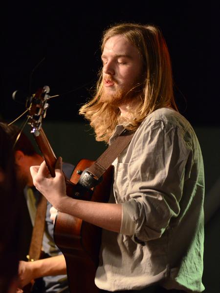 Austin Gray of Flying Colours performs in Barefoots Joe during Scholars of Excellence Weekend.