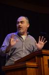 Calvin Wittman, senior pastor of Applewood Baptist Church in Wheat Ridge, Colorado, speaks in chapel about  the need for Christians to become separate from the world.
 - Photo by Zac Calvert