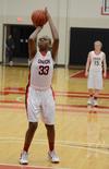 Adenike Dawodo shoots a free throw during a game against Blue Mountain College. - Photo by Jacob Moore