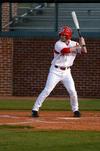 Clint Barnes bats during a double-header against Taylor University. The bulldogs won the first of the two games. - Photo by Anne Richoux