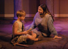Murry Young as Macduff's Son and Lindsey Young as Lady Macduff in <i>Macbeth</i>. - Photo by Jim Veneman