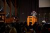 Tite Tienou, senior vice president of education and dean of Trinity Evangelical Divinity School in Deerfield, Illinois, speaks to students on the theme of "Trusting God in Troubled Times" during CultureFest.  - Photo by Anne Richoux