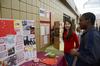 Margaret Wu, MBA student, talks about the culture in China with Joshua Jenkins, freshman engineering major, during CultureFEST. - Photo by Zac Calvert