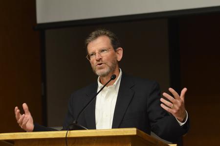 James Scruton, poet and head of the humanities division at Bethel College, reads poems from books he has written over the years.