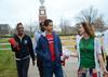 Brooke Dickson, junior nursing major and Union ambassador, guides a group of perspective students through campus. - Photo by Ebbie Davis