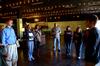 Andy Seaton (right), senior Christian studies major and Union ambassador, gives a group of perspective students a tour of Barefoots Joe. - Photo by Ebbie Davis