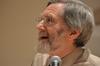 Carl Dennis, poet and winner of the 2002 Pulitzer Prize for Poetry for his book, 'Practical Gods', shares some of his work with Union students and faculty at Hartley Recital Hall. - Photo by Morris Abernathy