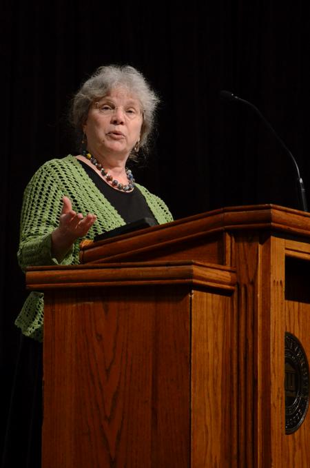 Frederica Mathewes-Green speaks in chapel for the Crabtree Family Life Series about a feminist pro-life stance.