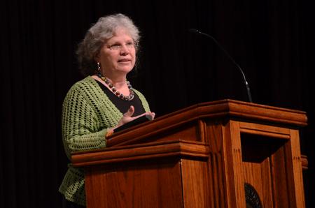 Frederica Mathewes-Green lectures in chapel for the Crabtree Family Life Series.