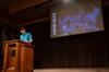 Jonathan Boyd, senior chemistry major, speaks during chapel about his G.O. trip to Honduras.  - Photo by Anne Richoux