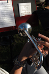 The Symphonic Band under the direction of C. David McClune, professor of music, performed at spring commencement. - Photo by Jonathan Blair