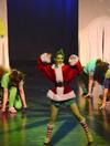 Erin Spencer, senior biology major, performs as the Grinch during the Kappa Delta act in the 15th Annual Variety Show. - Photo by Zac Calvert