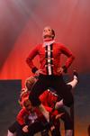Brooke Dickson, junior nursing major, executes an Italian changement during the Zeta Tau Alpha performance at the 15th Annual Variety Show. Zeta Tau Alpha won the best choreography award for the night.  - Photo by Zac Calvert