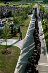 Nearly 370 students from 25 states and 12 countries received degrees during spring commencement. - Photo by Kristen Hiller