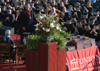 President Dockery introduces platform speakers at spring commencement. - Photo by Kristen Hiller