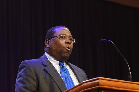 Frank Anderson, associate professor of ministry and missions, speaks to the chapel audience about how everything we do in this temporary world has eternal consequences. 