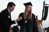 Katherine Pullen, intercultural studies and journalism graduate, smiles after receiving the Tigrett Medal at spring graduation. - Photo by Kristi McMurry
