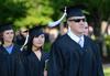 Shinae Giffin, art graduate, walks toward the Great Lawn with the class of 2012 at spring graduation. - Photo by Jacob Moore