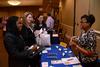 Students speak with representatives from area schools at the annual Teacher Expo, hosted by the Vocatio Center for Life Calling and Career.  - Photo by Jacob Moore