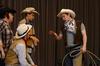 Students practice their performance of the Spring children's play <em>The Saga of Pecos Bill (or How Comboyin' Really Got Started).</em> - Photo by Jacob Moore