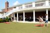 Students enjoy activities such as Corn Hole during a stress-free zone event hosted by Residence Life.  - Photo by Anne Richoux