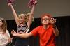 Focus leaders Helen Rowley and Jordan Hayes participate in a skit during the annual Focus Show. - Photo by Jacob Moore