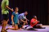 Focus leaders participate in a skit during the Focus Show for incoming freshmen and transfer students. - Photo by Jacob Moore