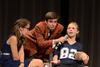 Focus leaders Shea Wingate, Joey Davis and Melissa Smith participate in dating-game skit for the incoming freshmen and transfer students at the Focus Show. - Photo by Jacob Moore