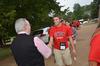 A line of new students reaches all the way to the street as David S. Dockery, president of the university, welcomes everyone to the annual ice cream social. This event is a highlight for both the Dockerys and the students.  - Photo by Morris Abernathy