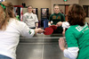 A group of Kappa Deltas practice ping pong for a intramurals tournament. - Photo by Kristen Hiller