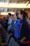 Students worship during the first of three GO week chapels.  - Photo by Anne Richoux