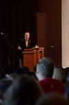 Chuck Lawless, vice-president of Global Theological Advance for the International Mission Board, delivers a message in chapel titled, “Boy or Man? Shepherd or King? Warriors in the Great Commission." - Photo by Anne Richoux