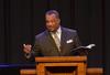 Fred Luter, president of the Southern Baptist Convention and senior pastor of Franklin Avenue Baptist Church, brings the message in chapel.  - Photo by Morris Abernathy