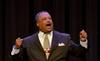 Fred Luter, president of the Southern Baptist Convention and senior pastor of Franklin Avenue Baptist Church in New Orleans, La., speaks in chapel.  - Photo by Morris Abernathy