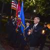 Mayor Jerry Gist walks with the Honor Guard to the great lawn during the Remember Me Commemorative Walk. - Photo by Morris Abernathy