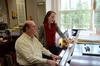 Crystal Jones, senior music education major, rehearses with Michael Penny, professor of music, to prepare for her senior recital.  - Photo by Ebbie Davis
