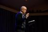 Jimmy Scroggins, senior pastor of Firs Baptist Church West Palm Beach in West Palm Beach, Fla., talks about the importance of missional living during a Faith in Practice week chapel.   - Photo by Anne Richoux