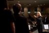 Dian Eddleman, USJ Choral Director, conducts a joint choir with members from Union University Singers and University School of Jackson. - Photo by Ryan Oetting
