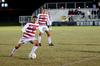 Guilherme Celli dribbles down field during the Bulldogs' last home soccer game of the season.  - Photo by Anne Richoux