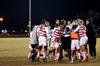 The Bulldog soccer team celebrates after winning their last home game of the season 4-0 against Cumberland University. - Photo by Anne Richoux