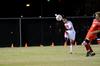 Leo Santin sends the ball toward the goal during a game against Tennessee Temple University for the semifinal round of the NCCAA mideast region tournament. - Photo by Anne Richoux