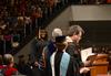 Treasure M. Hightower, digital media studies graduate, accepts her diploma during Fall Commencement. - Photo by Jacob Moore