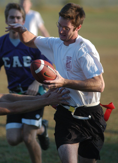 Intramural Flag Football action.