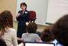 Kelly Harden, associate dean of graduate programs, teaches class. - Photo by Kristi McMurry