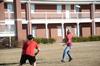 Students play frisbee during a warm winter afternoon. - Photo by Olivia Wallace