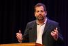 Craig Stewart, director of the Warehouse in Capetown, South Africa, speaks in chapel.  - Photo by Anne Richoux