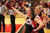 Karlie Roser and Kayla Dubrule cheer on the Lady Bulldogs in the Homecoming game against Shorter University. - Photo by Matt McDaniel
